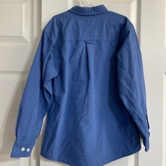 Faded Glory Button Down Shirt long sleeve oxford blue boys size 8-10 - Picture 2 of 7